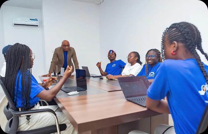 SHEF programme participants in a training session
